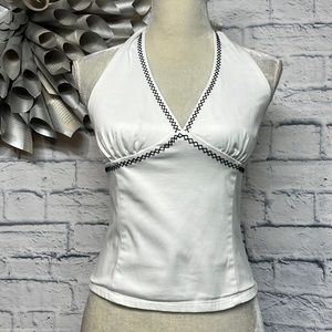 *White House Black Market White Halter Top